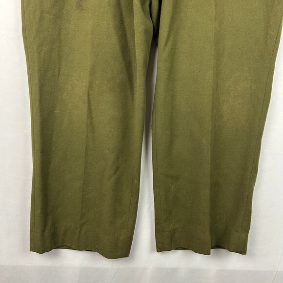 Army Trousers Field Wool M-1951 Olive Green OG 108 28" Inseam Size Medium Short - Picture 3 of 16